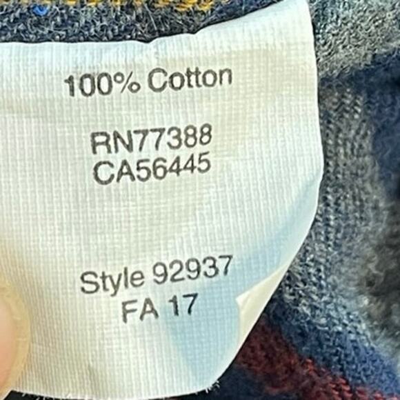 J. Crew Men’s Button Down Plaid Flannel Shirt Size XL Blue, Grey, Yellow, Red - Picture 7 of 7